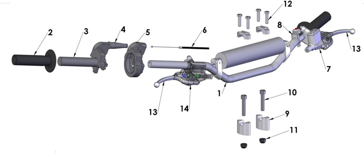 2013 Cobra CX65 Parts – Bars and Controls