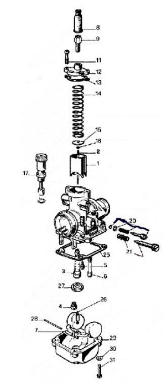 2012 Cobra 50CC Auto Engine Carburetor