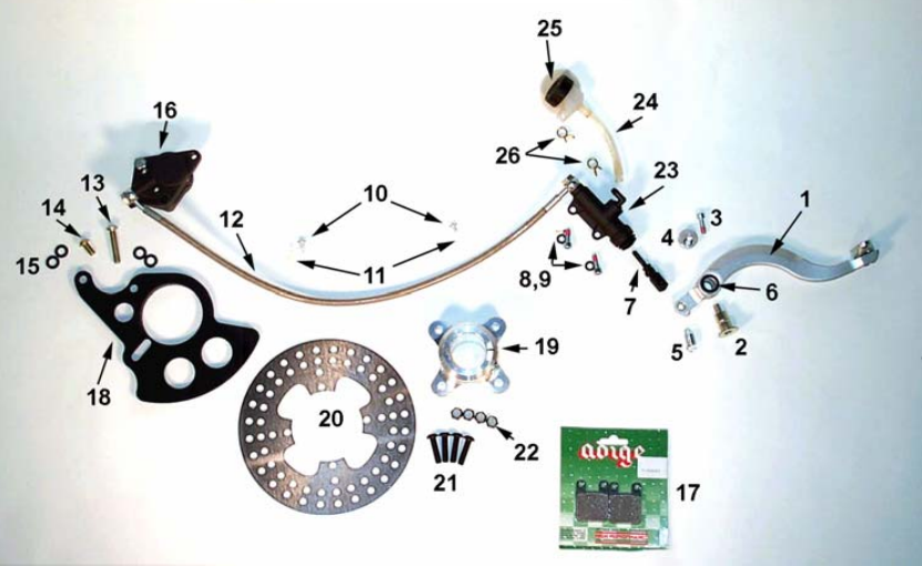 2012 Cobra Auto Rolling Chassis Rear Brake System