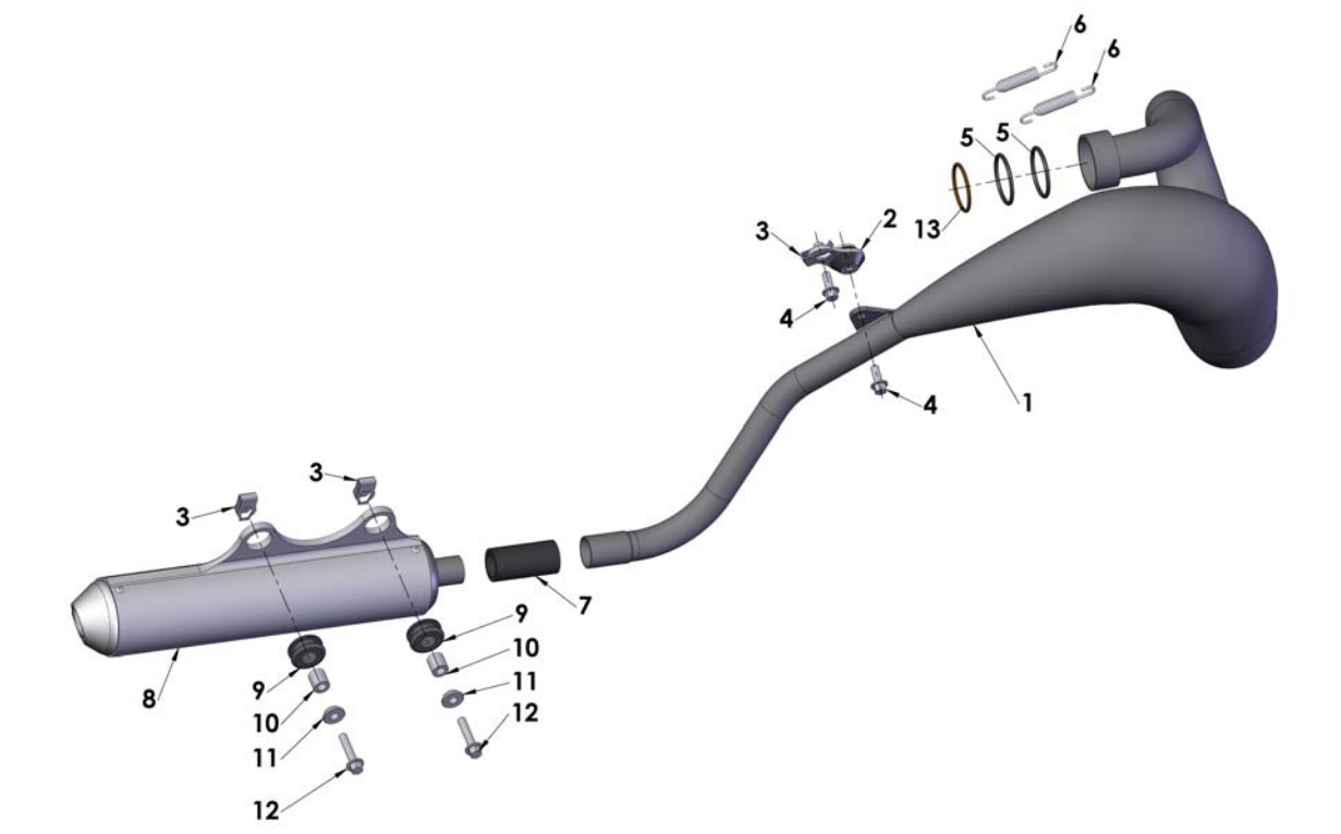 2012 Cobra CX65 Parts – Exhaust System