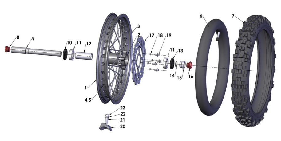 2013 Cobra CX65 Parts – Front Wheel