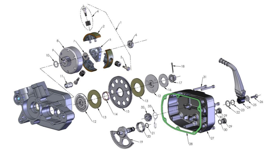 2014 Cobra 50JR Parts – Engine Clutch and Kicker