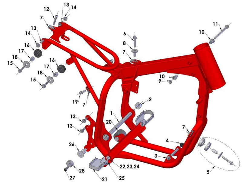 2014 Cobra 50JR Parts – Frame – Mounting Hardware I