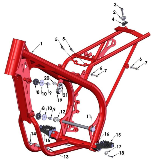 2014 Cobra 50SR (King) Parts – Frame I