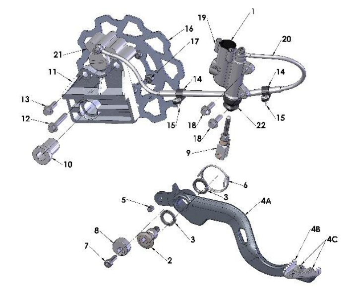 2014 Cobra 50SR (King) Parts – Rear Brake