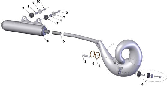 2015 Cobra 50JR Parts – Exhaust System