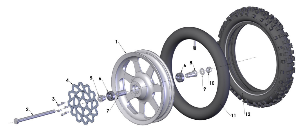 2015 Cobra 50JR Parts – Front Wheel