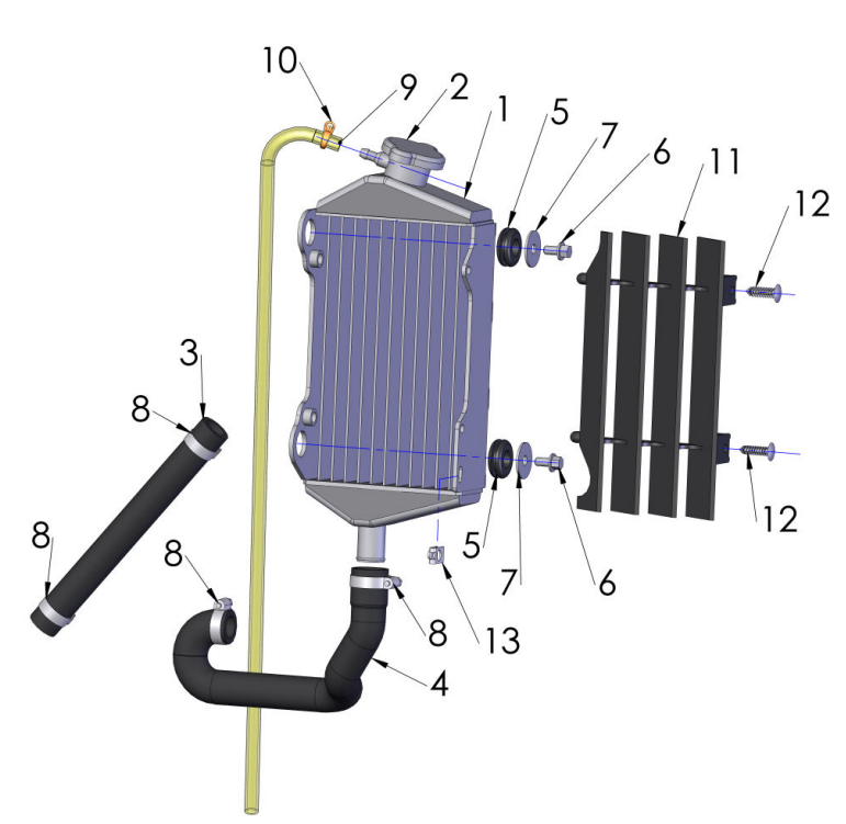 2015 Cobra 50SR (King) Parts – Coolant System