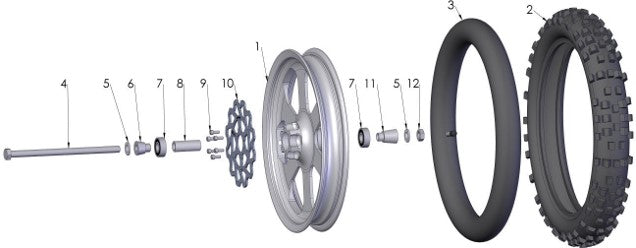 2015 Cobra 50SR (King) Parts – Front Wheel