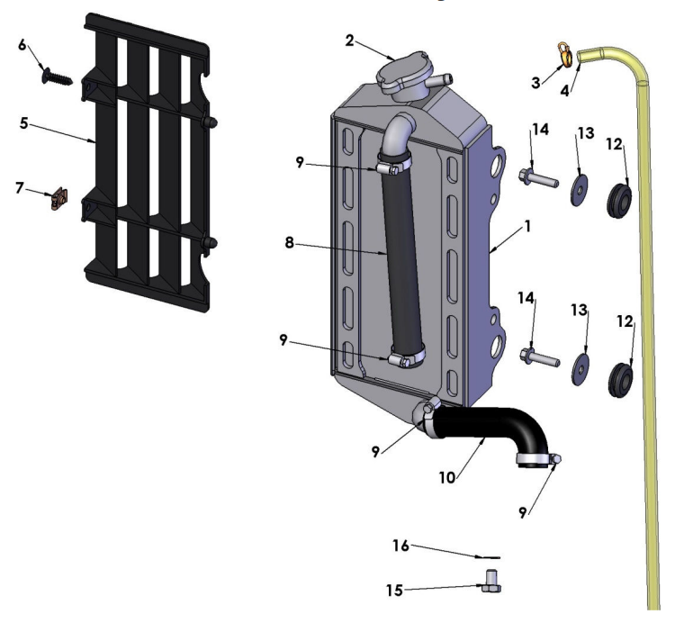 2015 Cobra CX65 Parts – Coolant System