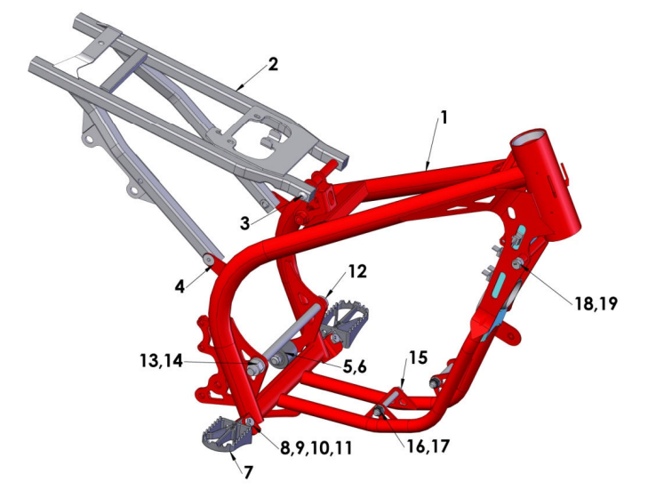 2015 Cobra CX65 Parts – Frame