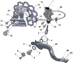 2016 Cobra 50FWE Parts – Rear Brake