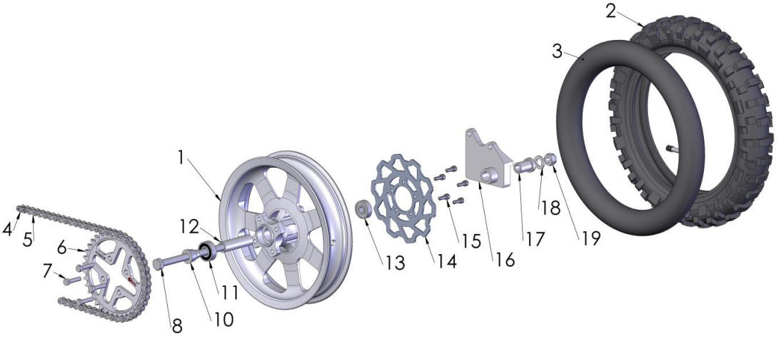 2016 Cobra 50FWE Parts – Rear Wheel