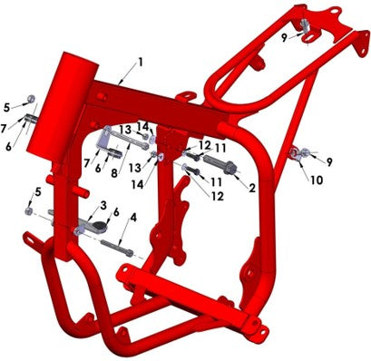 2016 Cobra 50JR Parts – Frame – Mounting Hardware II