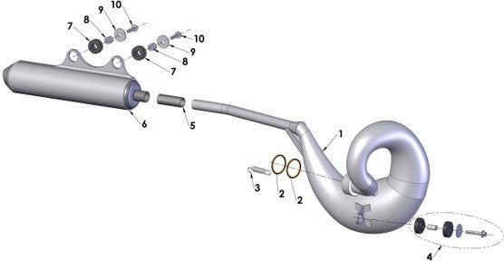 2016 Cobra 50P3 Parts – Exhaust System