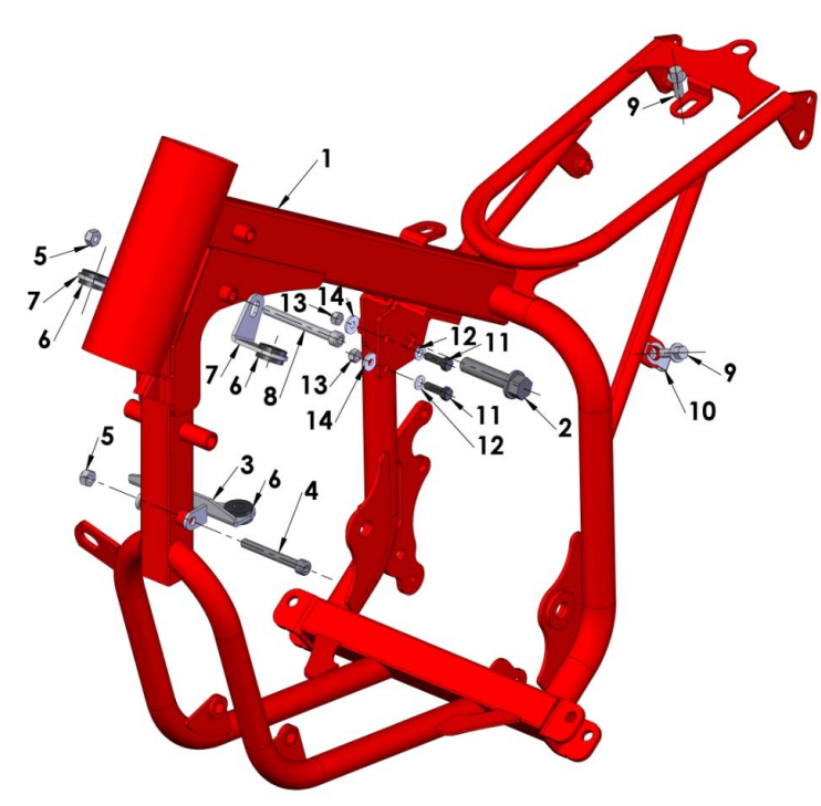 2016 Cobra 50P3 Parts – Frame – Mounting Hardware II