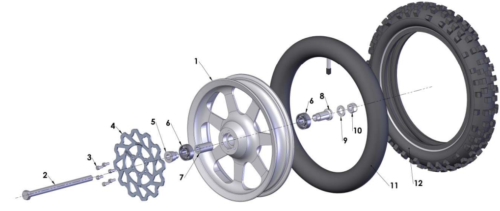 2016 Cobra 50P3 Parts – Front Wheel