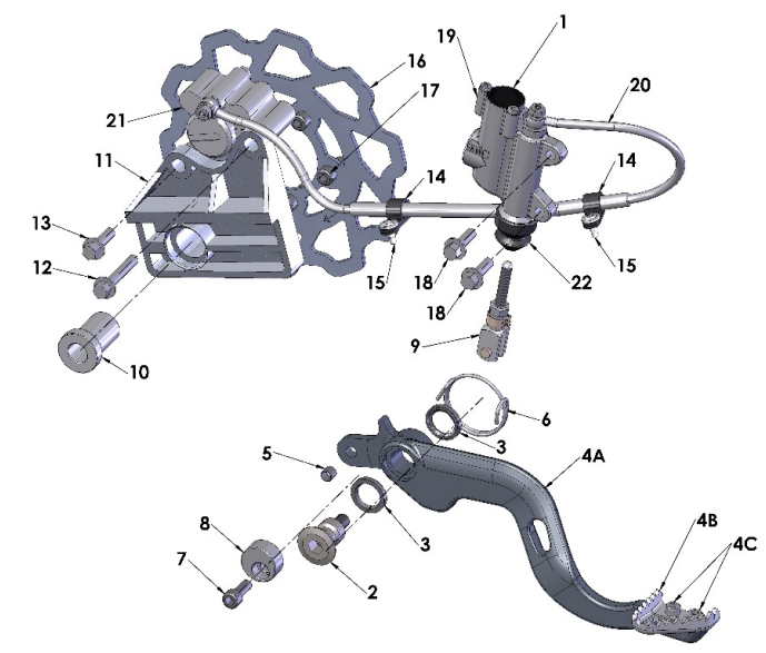 2016 Cobra 50P3 Parts – Rear Brake