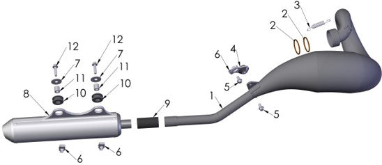 2016 Cobra 50SR (King) Parts – Exhaust System