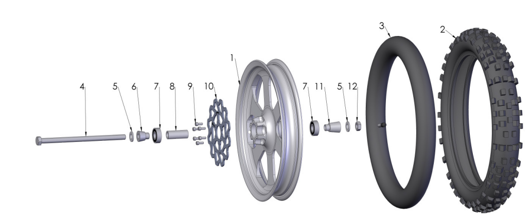 2016 Cobra 50SR (King) Parts – Front Wheel