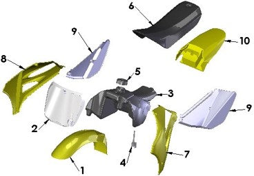 2016 Cobra 50SR (King) Parts – Plastic Bodywork & Seat