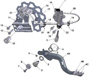 2016 Cobra 50SR (King) Parts – Rear Brake