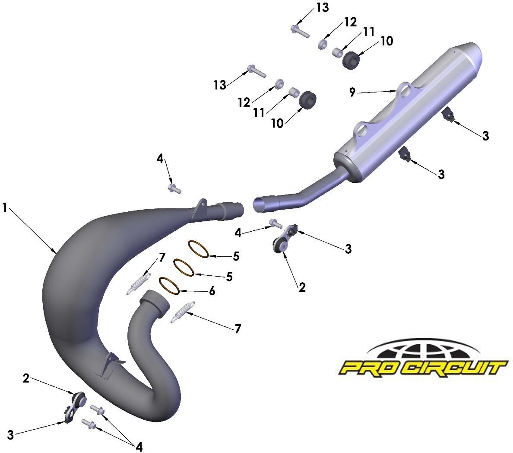 2016 Cobra CX65 Parts – Exhaust System