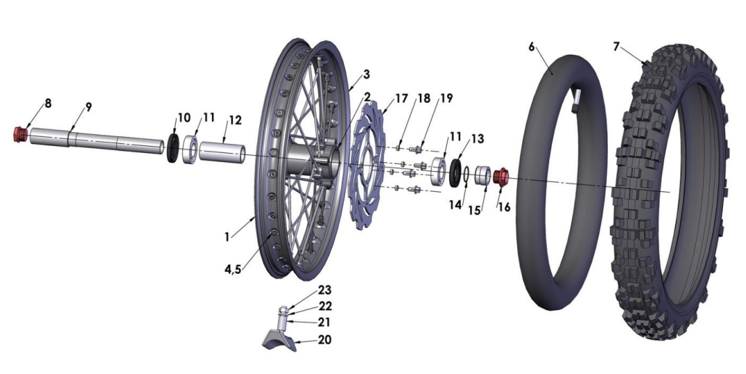 2016 Cobra CX65 Parts – Front Wheel