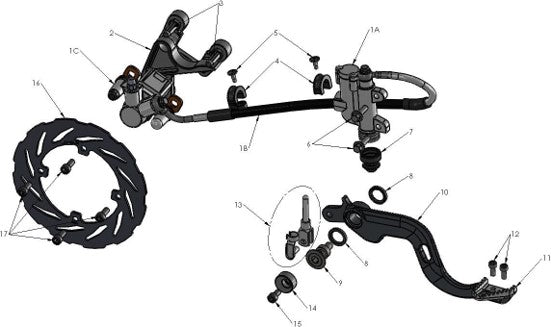 2016 Cobra CX65 Parts – Rear Brake