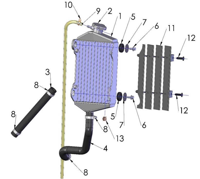 2017 Cobra 50FWE Parts – Coolant System