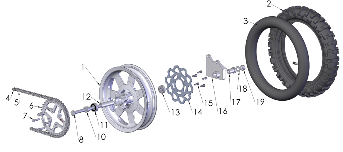 2017 Cobra 50FWE Parts – Rear Wheel