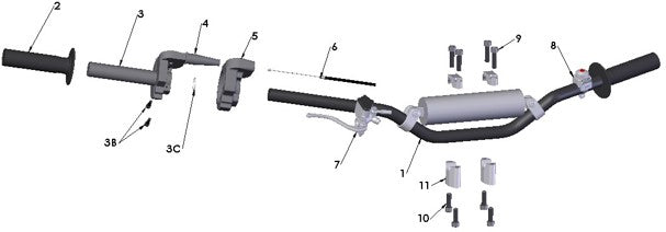 2017 Cobra 50JR Parts – Bars and Controls