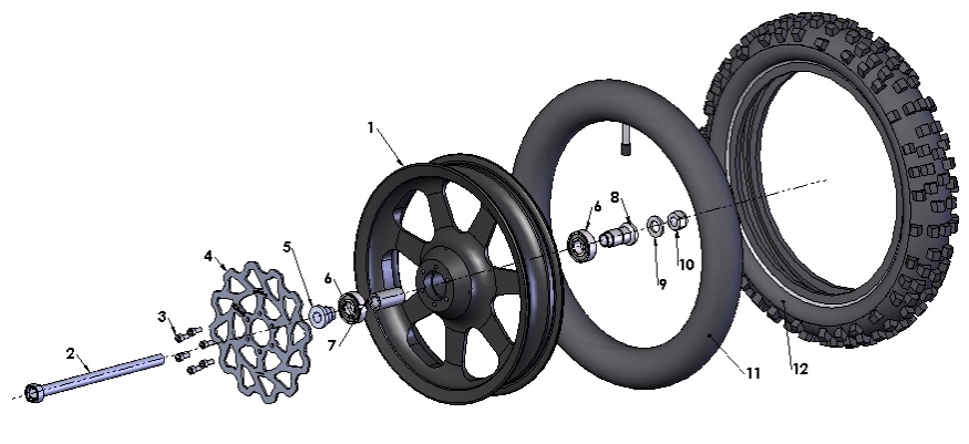 2017 Cobra 50JR Parts – Front Wheel