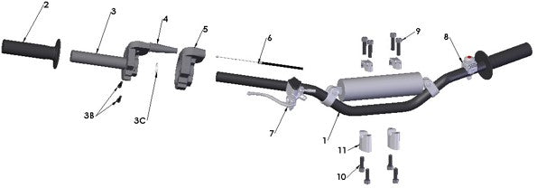 2017 Cobra 50P3 Parts – Bars and Controls