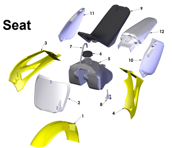 2017 Cobra 50P3 Parts – Plastic & Seat