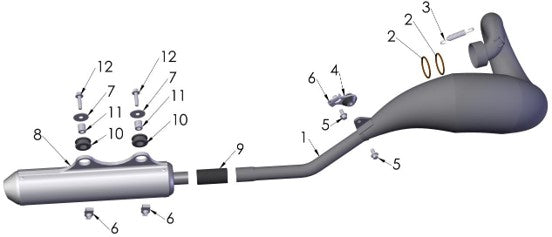 2017 Cobra 50SR (King) Parts – Exhaust System