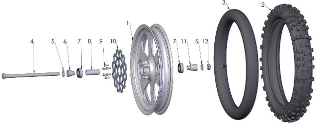 2017 Cobra 50SR (King) Parts – Front Wheel