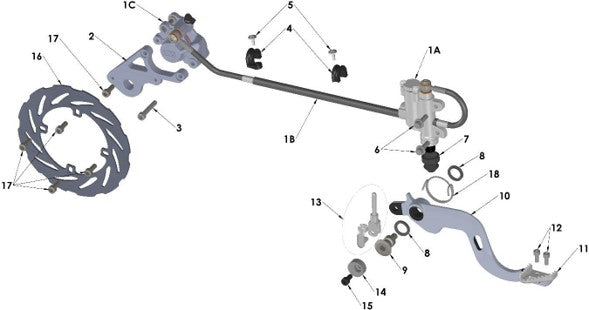 2017 Cobra CX65 Parts – Rear Brake