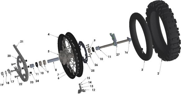 2017 Cobra CX65 Parts – Rear Wheel