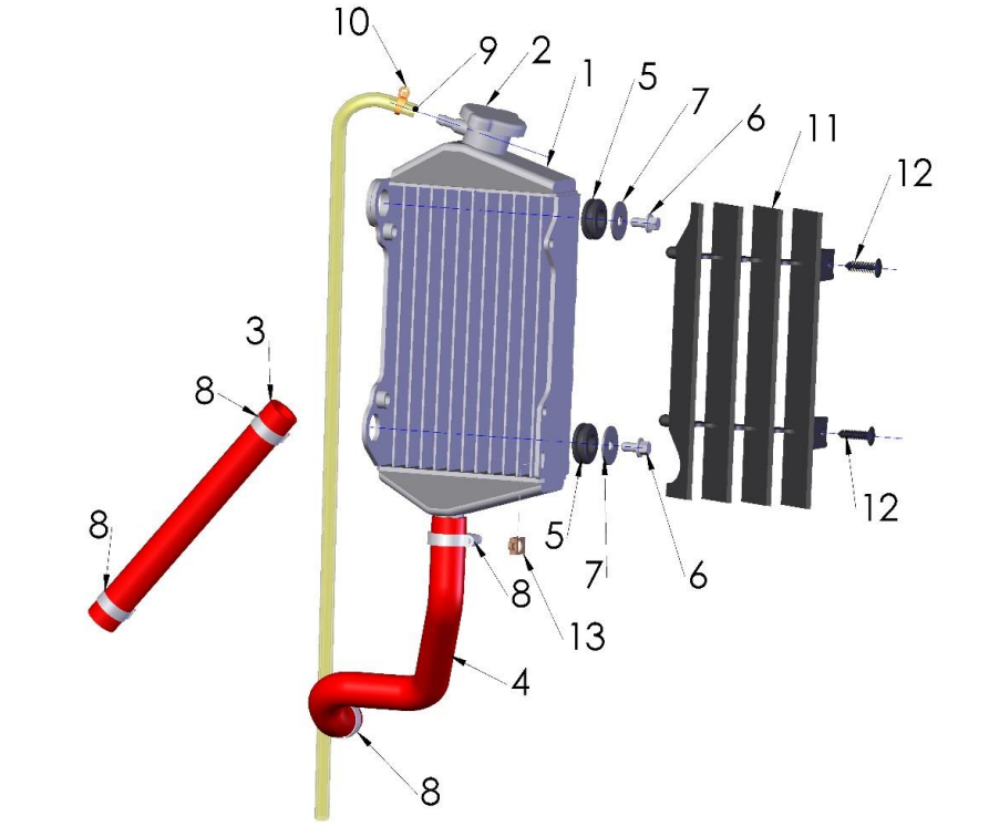 20189 Cobra 50FWE Parts - Coolant System