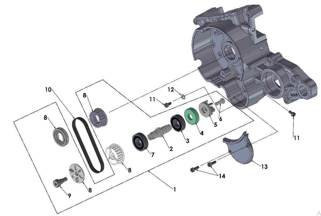 20189 Cobra 50FWE Parts - Engine - Water Pump