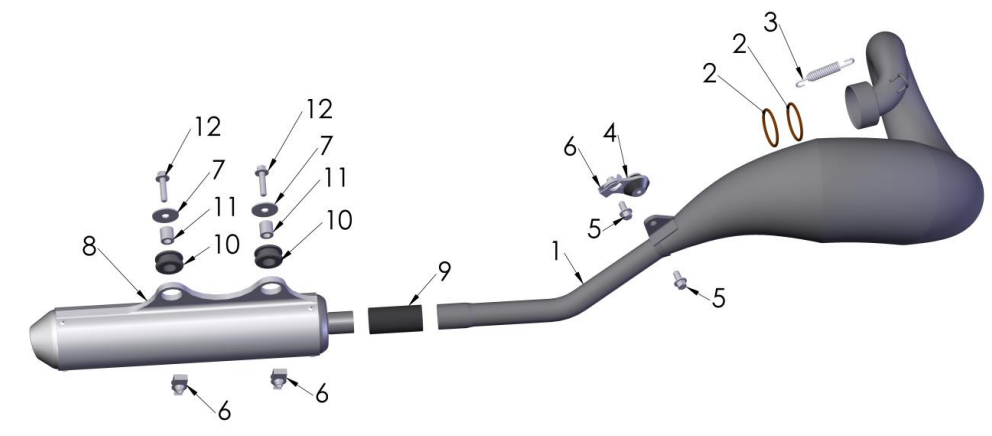 20189 Cobra 50FWE Parts - Exhaust System