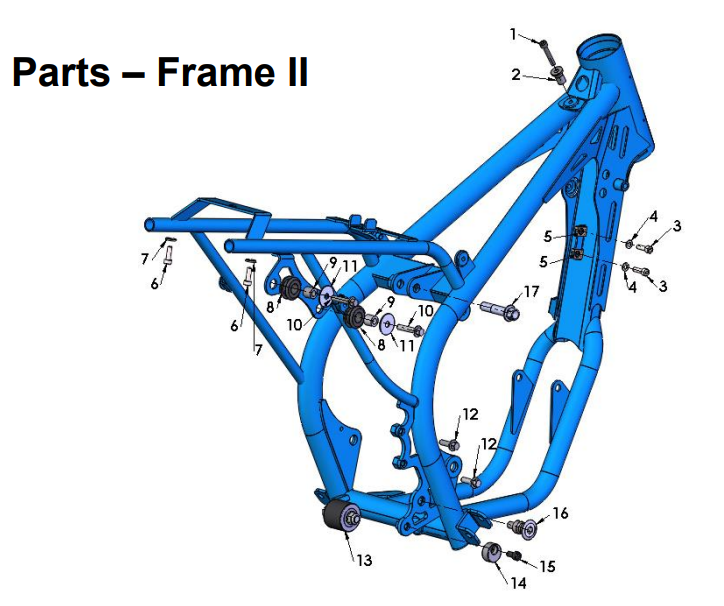 20189 Cobra 50FWE Parts - Frame II