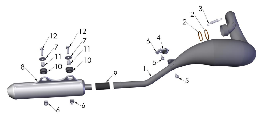 2018 Cobra 50FWE Parts - Exhaust System