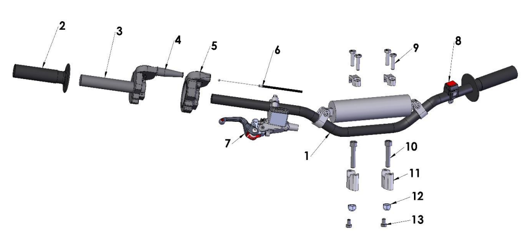 2018 Cobra 50JR Parts - Bars and Controls