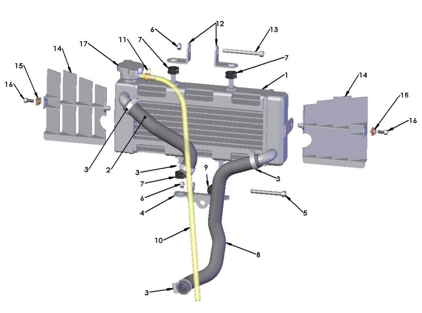 2018 Cobra 50JR Parts - Coolant System