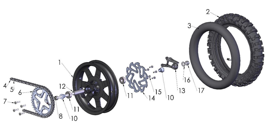 2018 Cobra 50JR Parts - Rear Wheel