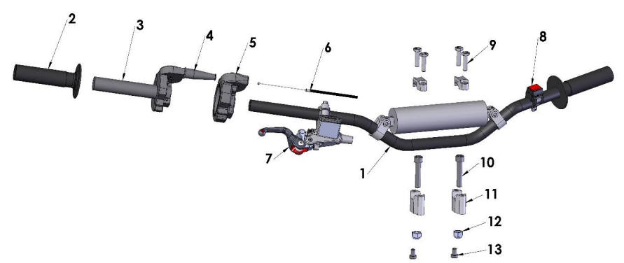 2018 Cobra 50SR (King) Parts - Bars and Controls