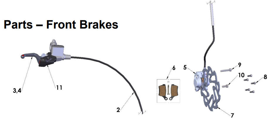 2018 Cobra 50SR (King) Parts - Front Brakes