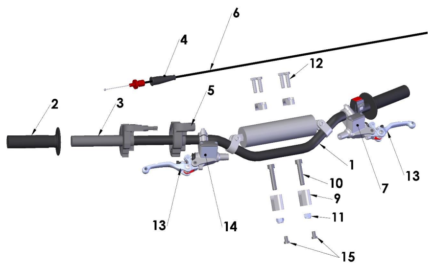 2018 Cobra CX65 Parts - Bars and Controls